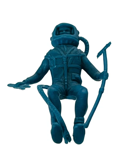 Astronaut MPC Army Men Toy Soldier plastic military figure vtg Marx Space BLUE 3