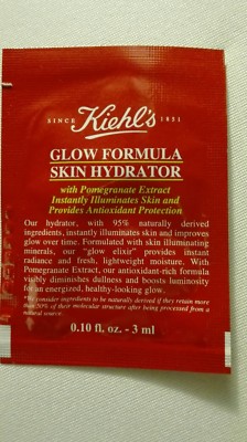 Kiehl's Glow Formula Skin Hydrator 3ml Luxusprobe Pröbchen mit Granatapfel