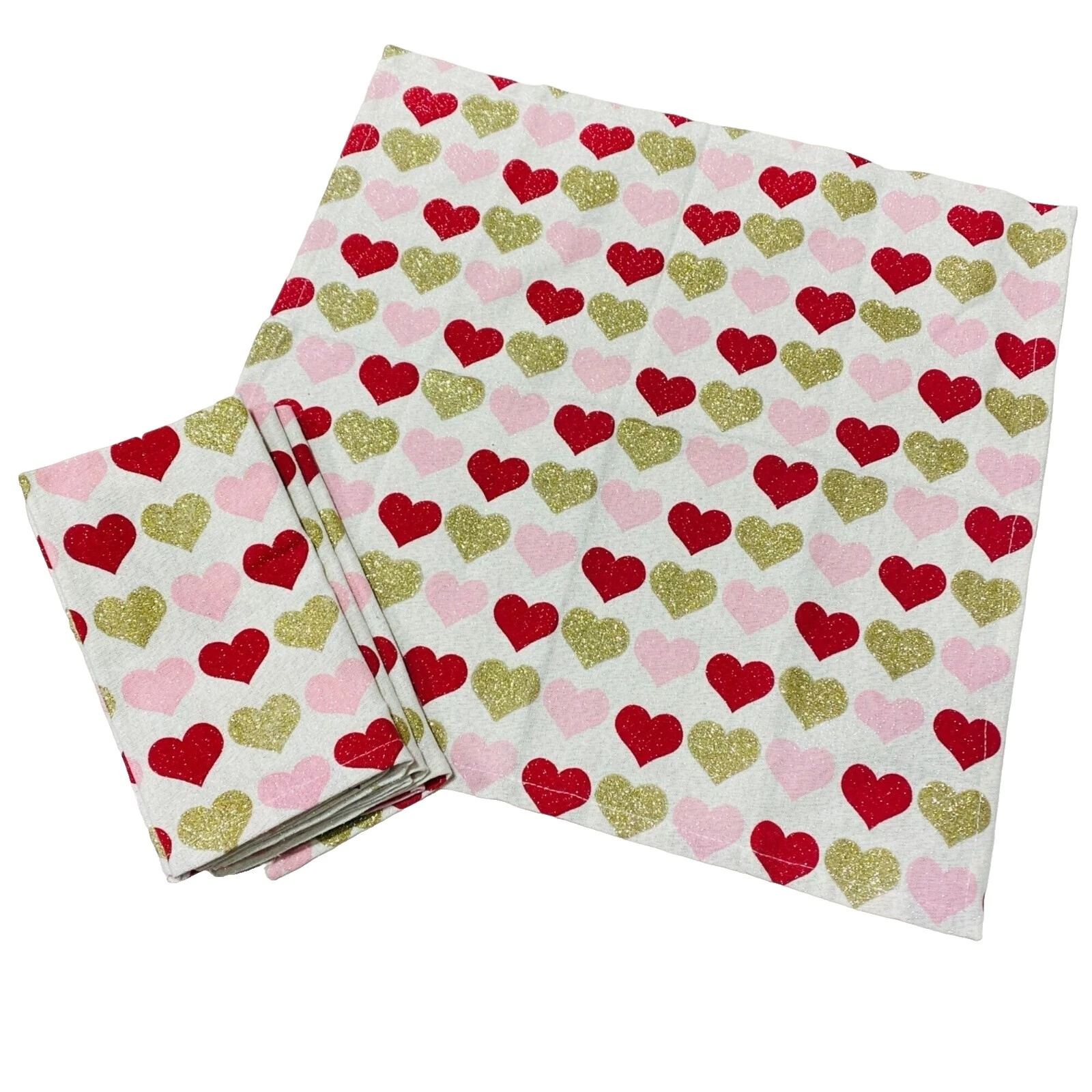 Cotton Blend Hearts Napkins