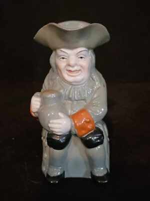 Vintage Schafer & Vater Character Toby Jug Pitcher Drinking Man 5'' T