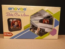 Baby Car Mirror Enovoe Adjustable Back seat, opened box for pics 2 Pack!