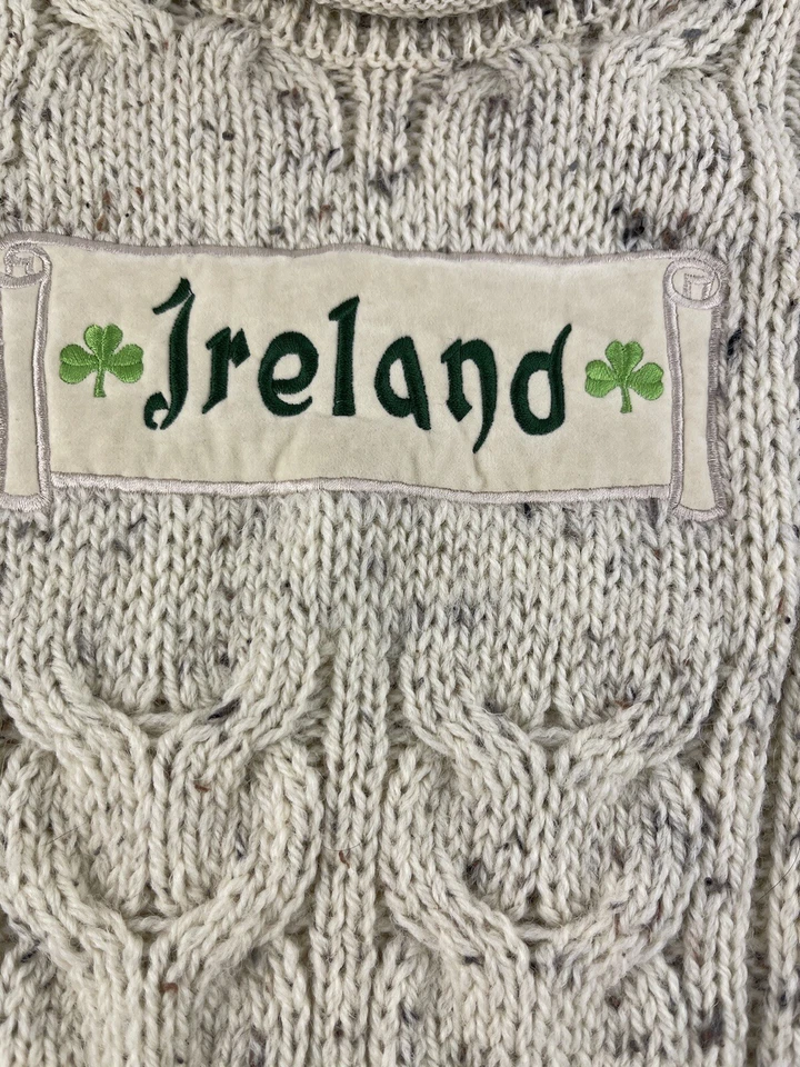 Suéter de Lana Tejido con Cable Crema Tivoli Cuello Redondo "Irlanda" Niñas Niño 7 Foto 2 de 4