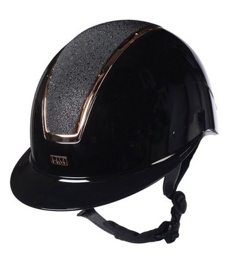 Cap per equitazione da donna con placca lucida e bordi glitterati Lady Shield B 