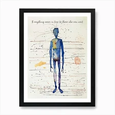 Everything Comes in Time To Those W Framed Wall Art Poster Canvas Print Picture