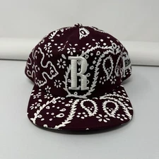 Rhude Rhepurposed R Maroon Bandana SnapBack Trucker Hat