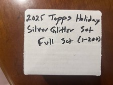 2025 Topps Holiday Baseball Silver Glitter Parallel #1-200 Full Complete Set