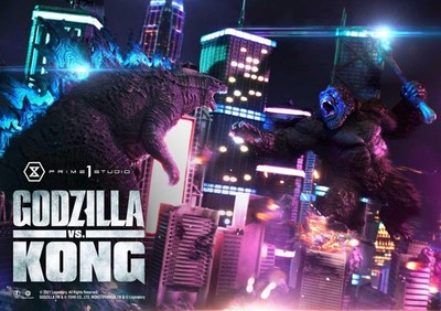 PRIME 1 STUDIO Godzilla vs Kong Final Battle UDMGVK-03 Full Diorama Statue NEU