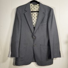 Vintage JCPenney The Men  s Shop Blazer Jacket Gray 70s No Size Tag 