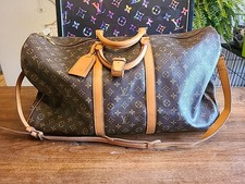 Vintage Louis Vuitton Malletier Monogram Canvas Keepall Luggage Duffel Bag