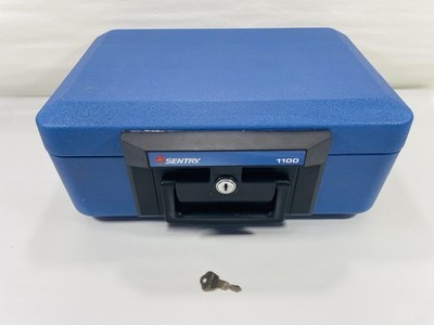 Sentry Safe 1100 Fire-Safe Security Chest Arctic Blue w/Key 30 Min @ 1550 Deg