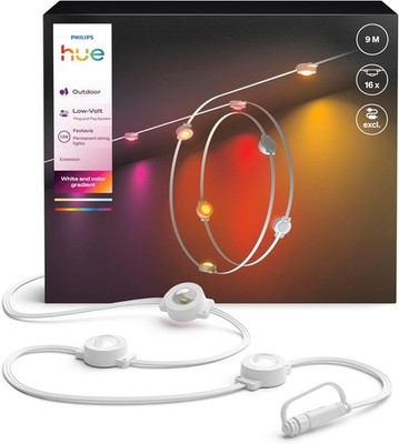 Philips Hue Festavia Extension Kit Outdoor Lichterkette, 9m
