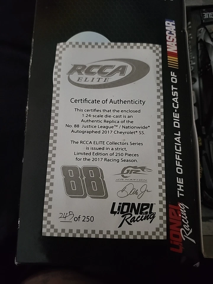 Lionel Racing Die Cast Dale Earnhardt Jr escala 1:24 firmado autografiado NASCAR 88 Foto 2 de 4