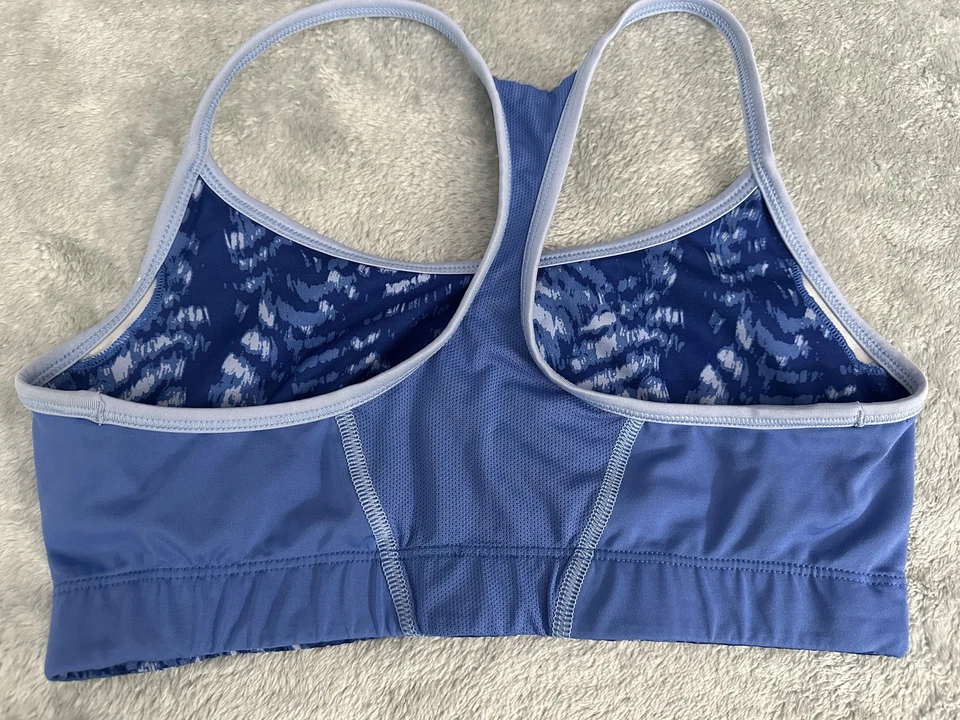 Sujetador deportivo Champion para mujer azul medio dúo seco espalda deportiva entrenamiento gimnasio Foto 3 de 4