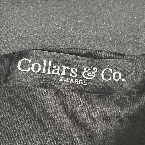 Collars & Co Dress Collar Polo Shirt Mens XL Black Long Sleeve Dress Stretch EUC - Picture 11 of 15