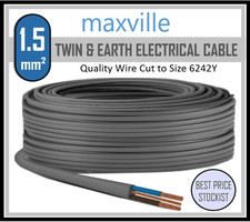 1.5mm TWIN & EARTH Electric Lighting Cable Wire  6242Y BASEC Approved