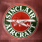 Vintage Sinclair Aircraft Ande Rooney Gas Oil Airplane Porcelain Sign 11"