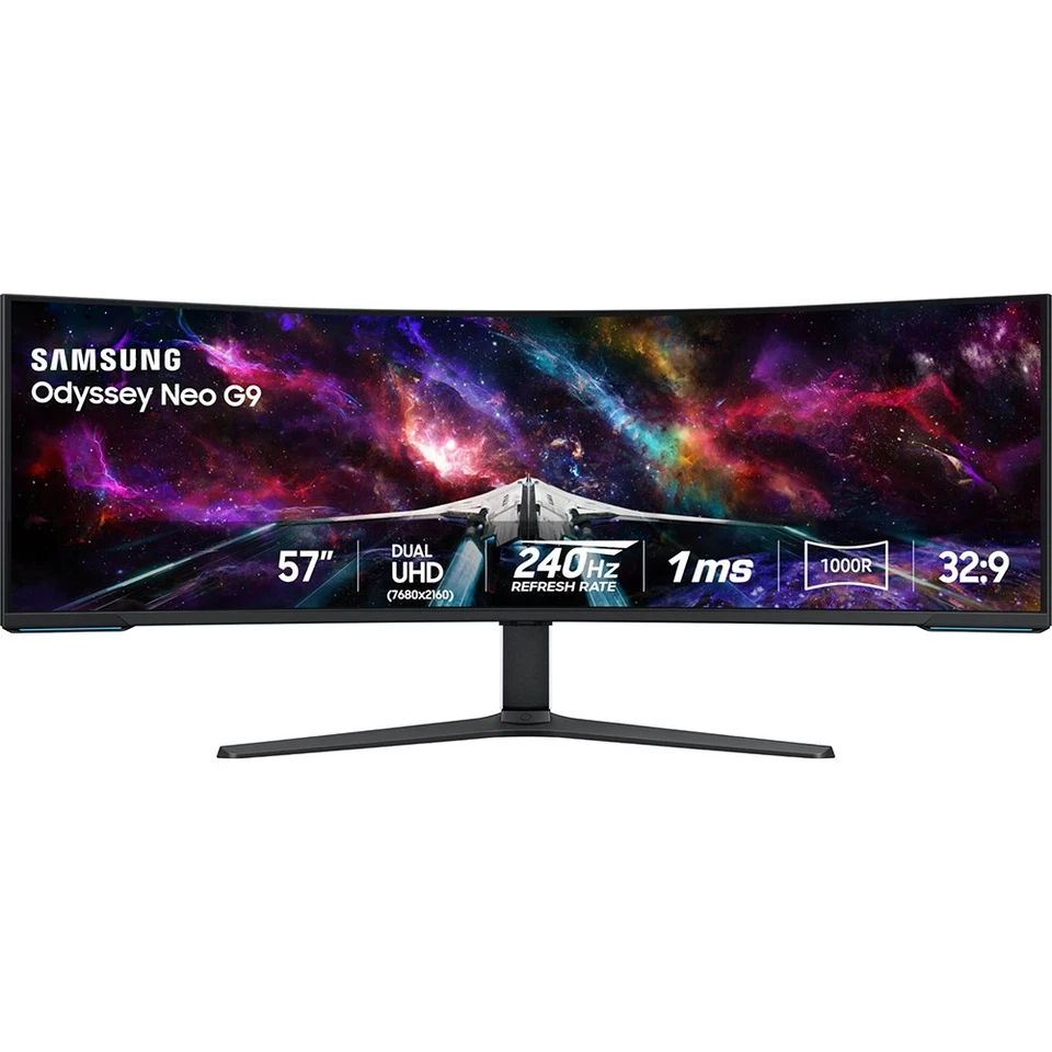 Samsung 57" Curved Gaming Monitor Odyssey Neo G9 Dual 4K UHD Quantum 240Hz HDR