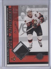 2001 Pacific Prism Gold McDonald's Jersey Silver Daniel Alfredsson Patch HOF 0c3