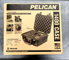Pelican 1400 Protector Case  13.4  11.6  6.0"  Black  Removable Foam NIB