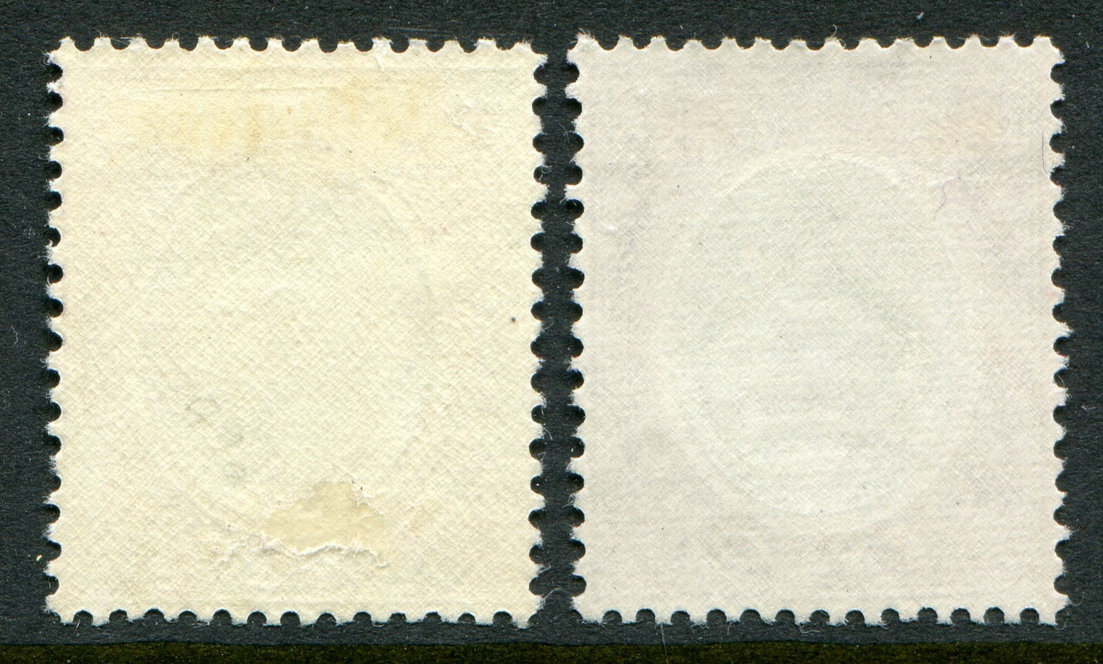 Ceylon 1938-48 5r x2 SG 397 & 397a hinged mint (cat. £115 as u/m) 'C'