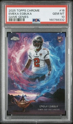 2025 Topps Chrome Emeka Egbuka Base (PSA 10)