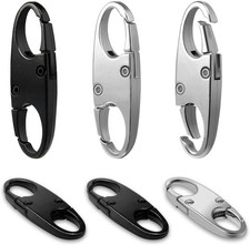 6Pcs Double Opening Lock Zipper Pull Replacement Clips, Small Carabiner Clips,