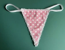 Womens PINK POLKA DOT  Thong Sexy Lingerie Underwear
