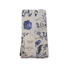 Williams Sonoma White Southern Floral Set of 4 Dinner Napkins 20" Square-NWT