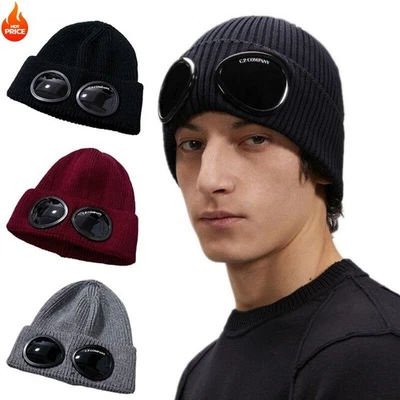 MARKENLOS New 2026 Cp Knitted Herren Hut Men Teens Woolen Winter Hat Cap Sunglasses Punk