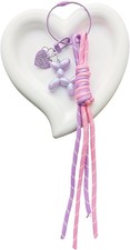 Paracord Rope Bag Charm with Key Ring, Colorful Braided Backpack Purse Tote Bag