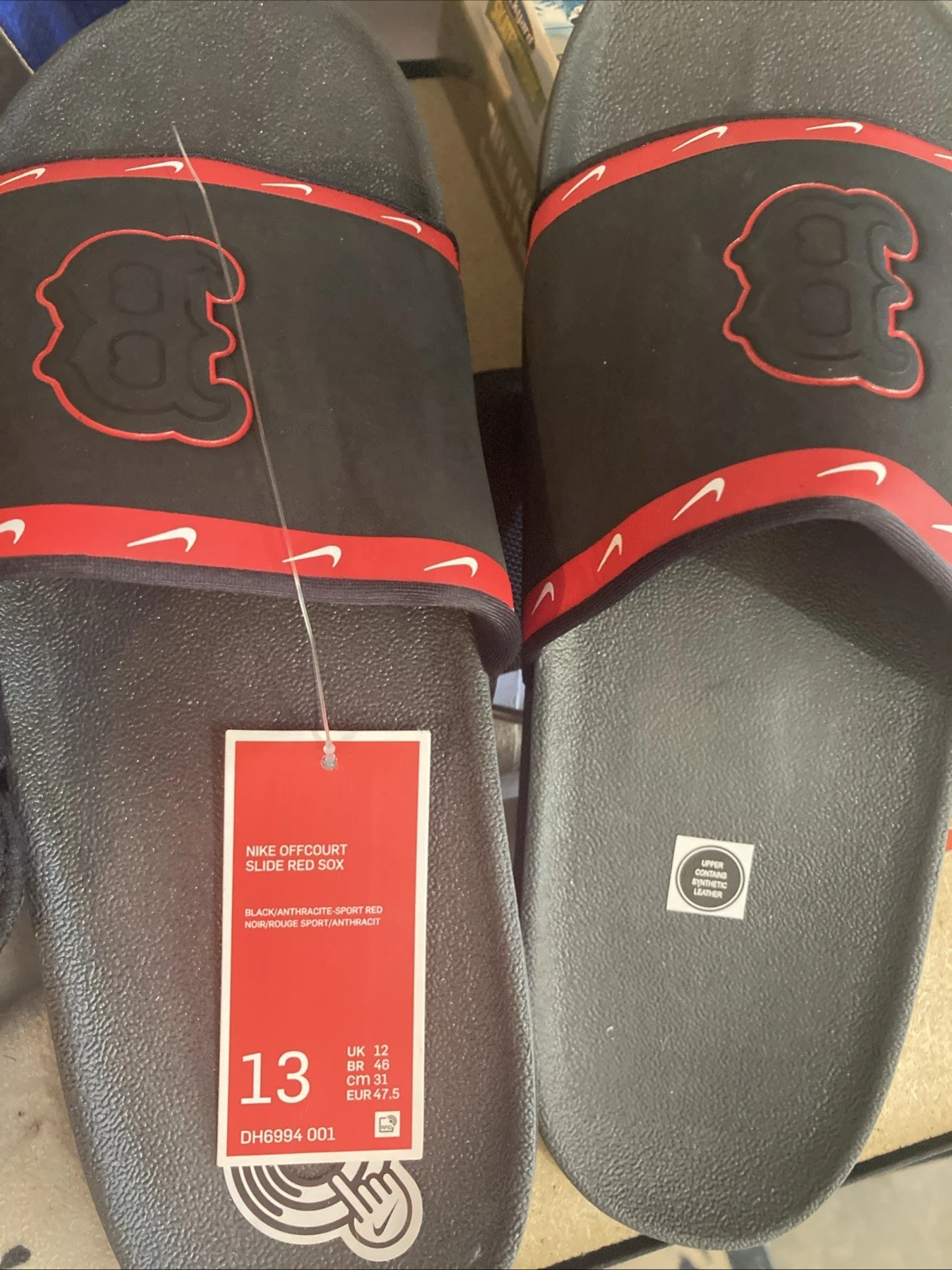 Sandali Nike Slides da uomo taglia 13 Off Court MLB Boston Red Sox DH6994 001