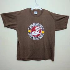 Vintage 90s Brooklyn Brewery Brown Ale Get Down 1997 Beer Shirt XL