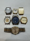 Lot Of 7x Vintage Quartz Watches | Timex, Helbros, Pulsar | Parts Repair