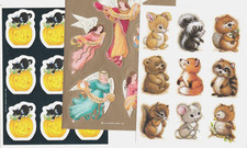 Vintage Hallmark Mixed Brands Sticker Sheets 80's 90's VG to Exc Cond set of 3