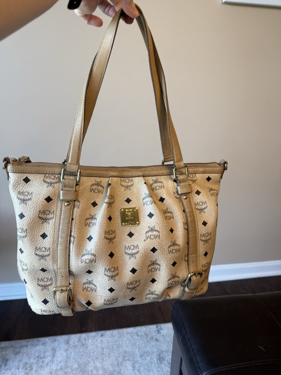 ハンドバッグ Mcm Handbags Beige AUTHENTIC MCM Beige Visetos Shoulder Bag with Crossbody