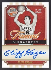 2010-11 Panini Hall of Fame Famed Signatures #CH Cliff Hagan Auto /499
