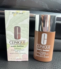 Clinique Even Better Makeup SPF 15 - WN 122 Clove D 1 FL.OZ NEW