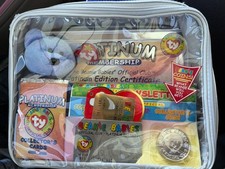 Ty Beanie Babies Official Club Platinum Membership Kit Bear Cards Coin