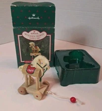 Hallmark Wooden Horse #4 Nostalgic Childhood Series 1987 Christmas Ornament