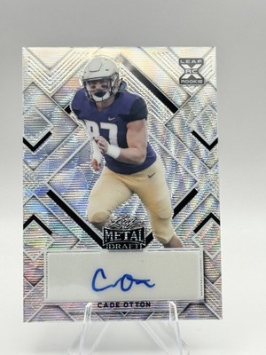 2022 Leaf Metal Draft - Cade Otton #BA-CO1 Silver Wave /30 (AU, RC)