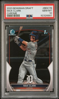 #ad 2023 BOWMAN DRAFT CHROME REFRACTOR #BDC76 MAX CLARK PSA 10 $79.99
