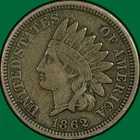 1862 Indian Head Cent Very Fine VF Coin #42478