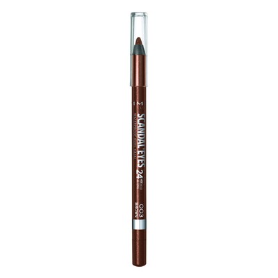 Rimmel Scandaleyes Waterproof Gel Pencil Eyeliner Brown High Intensity Color ...