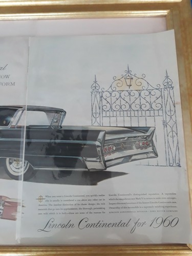 Vintage 1960 " Lincoln Continental" Magazin 2 Seiten Anzeige. - Bild 3 von 3