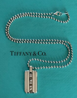 Roman Numeral Necklace Tiffany TIFFANY CO Atlas Roman Numeral Cube
