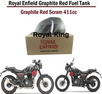 "Royal Enfield \"Petrol Fuel Gas Tank\" For Graphite Red Himalayan \"Scram 411Cc\""