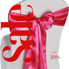 SATIN - Chair Sashes Bows for Wedding Reception Event Banquets Chair Decoration,