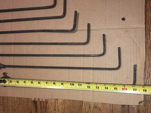 LOT OF 6 ANTIQUE FLEU DE LIS-CURTAIN SWING ARM-METAL & CAST IRON-17” - Picture 16 of 16