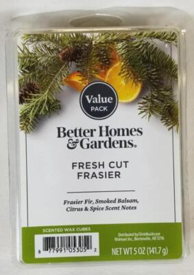 Better Homes & Gardens Scented Wax Cubes: FRESH CUT FRASIER 5.0 oz Value Pack