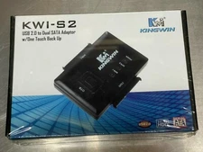 KINGWIN KWI-S2 One ouch Backup - USB 2.0 to Dual SATA Adapter w/ OTB 